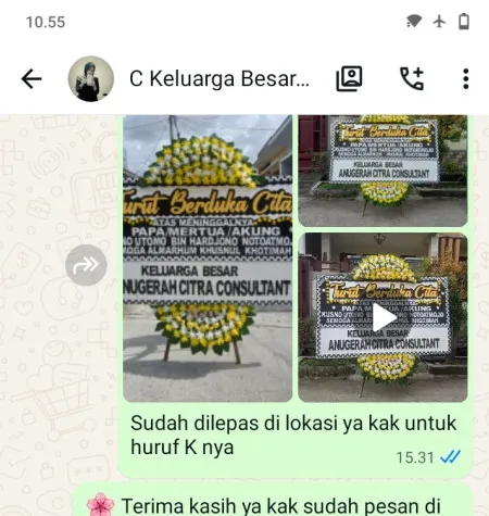 Pengiriman Papan Bunga Duka Bojongsari